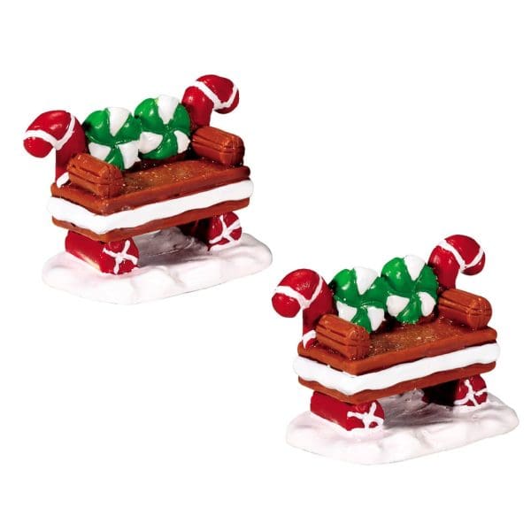 Peppermint Cookie Bench, Set Of 2