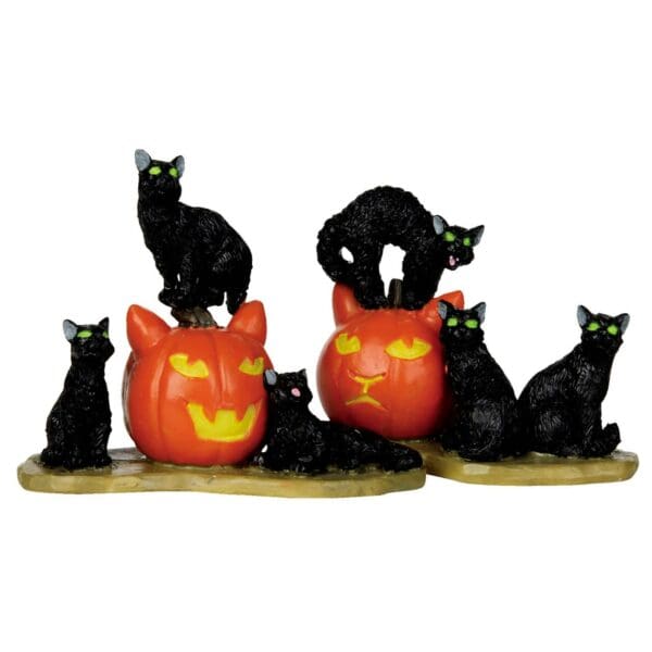 Halloween Cats, Set Of 2