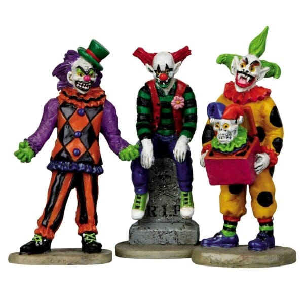 Evil Sinister Clowns, Set Of 3