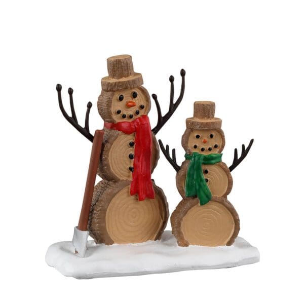 Log Snowmen