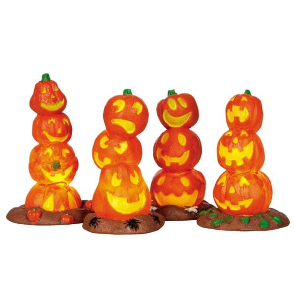 Light-Up Pumpkin Stack, Set Of 4