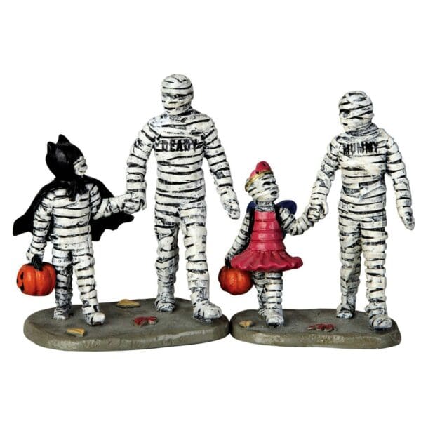 Trick Or Treating With Mummy And Deady, Set Of 2