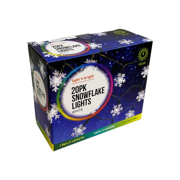 Lights Snowflake Solar Pk20 White