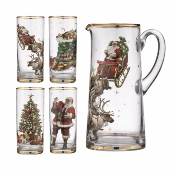 Spirit of Christmas Jug & 4 x Tumbler set